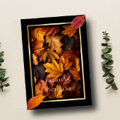 Invitation Black Magic rencontre Rustic Golden Autumn Mariage