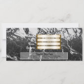 Invitation Black & Marbre blanc Modern Glam Certificat cadeau (Dos)