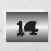 Invitation Black Metallge Grunge Boys Anniversaire (Devant)