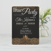 Invitation Black Minimalist Mosque Ramadan Iftar Party (Debout devant)