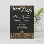 Invitation Black Minimalist Mosque Ramadan Iftar Party (Debout devant)