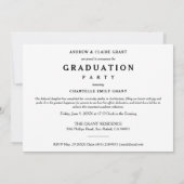 Invitation Black Modern Architecture Grad 3-Photo Timeline (Dos)