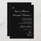 Invitation Black Modern Chic Mix and Match Wedding (Devant / Derrière)