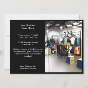 Invitation Black Modern Minimaliste - Événement photo profess