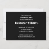 Invitation Black Modern Photo Graduation Party (Dos)