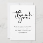 Invitation Black Modern Simple Script Baby Announcement (Dos)