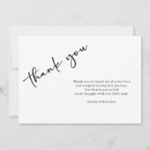 Invitation Black Modern Simple Script Baby Announcement (Dos)