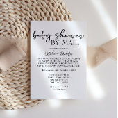 Invitation Black Modern Simple Script By Mail Baby Shower