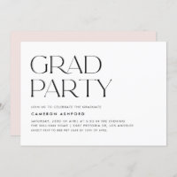 Black Modern Typography Graduation Party