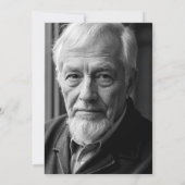 Invitation Black moderne 90e anniversaire Photo Surprise Part (Dos)