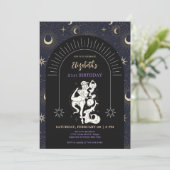 Invitation Black Mystic Aquarius Zodiac 21e anniversaire (Debout devant)