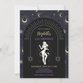 Invitation Black Mystic Leo Zodiac 21e anniversaire (Devant)