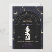 Invitation Black Mystic Virgo Zodiac 21e anniversaire (Devant)