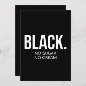 Invitation Black No Suger No Cream Black Lives Matt (Devant / Derrière)
