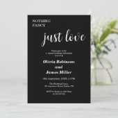 Invitation Black Nothing Fancy Just Love Casual Wedding  (Debout devant)
