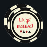 Invitation Black Off White Poker Chip Mariage Eloped annonce<br><div class="desc">Éblouissez vos amis et votre famille en leur envoyant ces annonces d'élévation de mariage de puces de poker noir et blanc et/ou des invitations de fête. Ils attendent avec impatience de se joindre à vous pour cette fête inoubliable !</div>