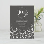 Invitation Black Olive ・ Rustique Fleur sauvage Mariage photo (Debout devant)