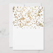 Invitation Black On Gold Grad Avec Confetti Graduation Party (Dos)