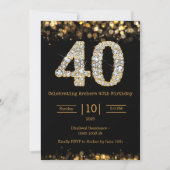 Invitation Black or 40e anniversaire (Devant)