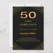 Invitation Black or 50e anniversaire fabuleux (Devant)