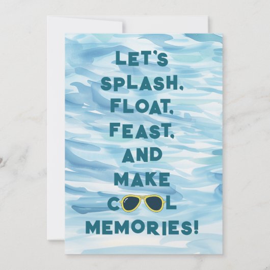 Invitation Black Panther Wild Pool Party Anniversaire Invitat (Dos)