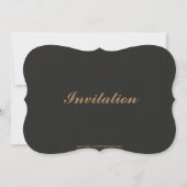 Invitation Black & Parties scintillant Floral dentelle 2 Fête (Dos)