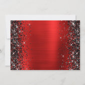 Invitation Black Parties scintillant Red Foil 50 et Fabuleux  (Dos)