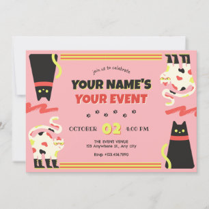 Invitation Black Pink