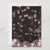 Invitation Black Pink Adult 50th Birthday Party (Dos)