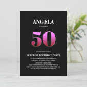 Invitation Black Pink Surprise 50e anniversaire (Debout devant)