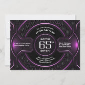 Invitation Black Pink Surprise 65e fête d'anniversaire (Devant)