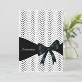 Invitation Black Polka Dot Anniversaire (Debout devant)