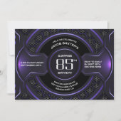 Invitation Black Purple Surprise 85e anniversaire (Devant)