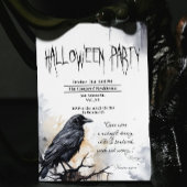 Invitation Black Raven Halloween