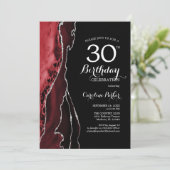 Invitation Black Red Agate 30e anniversaire (Debout devant)
