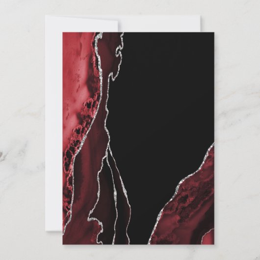 Invitation Black Red Agate 60e anniversaire (Dos)