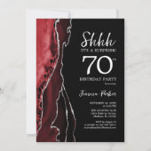 Invitation Black Red Agate Surprise 70e anniversaire (Devant)