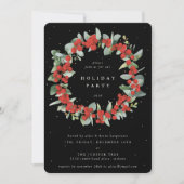 Invitation Black Red Berries+Eucalyptus Wreath (Devant)