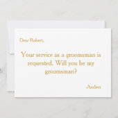 Invitation Black & Red Bow Serez-vous mon Groomsman? (Dos)