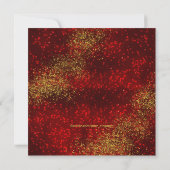 Invitation Black Red et Gold Masquerade Party (Dos)