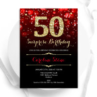 Black Red Gold Surprise 50e anniversaire