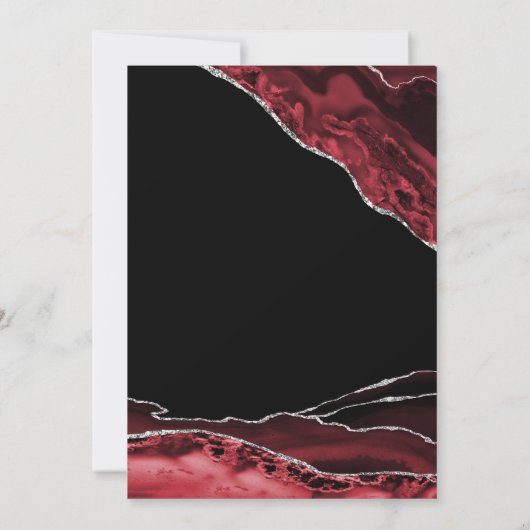 Invitation Black Red White Agate 30e anniversaire (Dos)