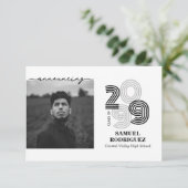 Invitation Black Retro grand nombre Classe de photos (Debout devant)