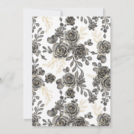 Invitation Black Rose Bubble & Brews Couples Douche (Dos)