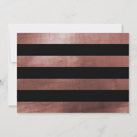 Invitation Black & Rose Gold Script Surprise Party (Dos)