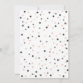 Invitation Black & Rose Gold Simple 11ème fête d'anniversaire (Dos)