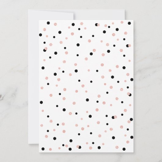 Invitation Black Rose Gold Simple Trente fête d'anniversaire (Dos)
