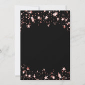 Invitation Black rose or étoiles Sweet 16 (Dos)