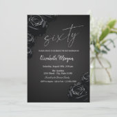 Invitation Black Roses Gothique 60e Anniversaire (Debout devant)