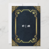 Invitation Black Royal Medieval Gold Wedding (Dos)
